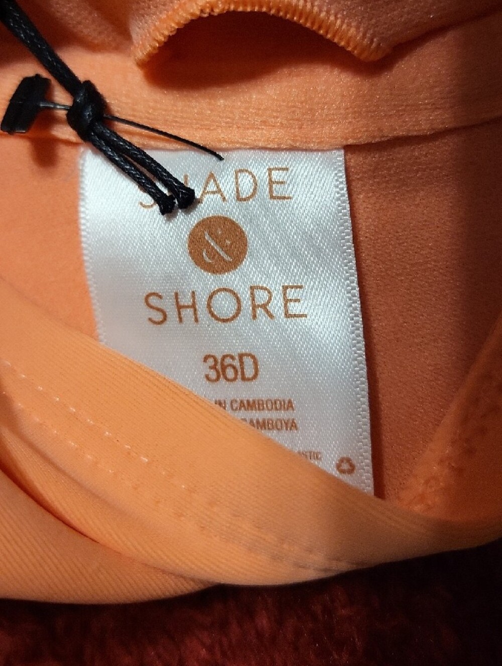 Shade & Shore Peach Ruffle Bikini Top - Picture 2 of 6